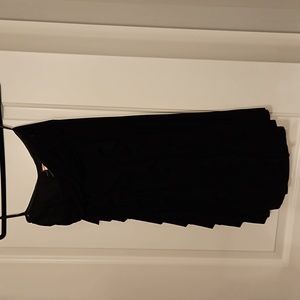 Strapless black dress